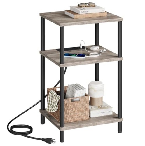 Side table tier - side, charging